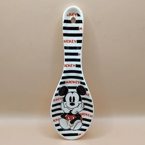 Jerry Leigh Disney Mickey Mouse Stripes Ceramic Spoon Rest 9" Long